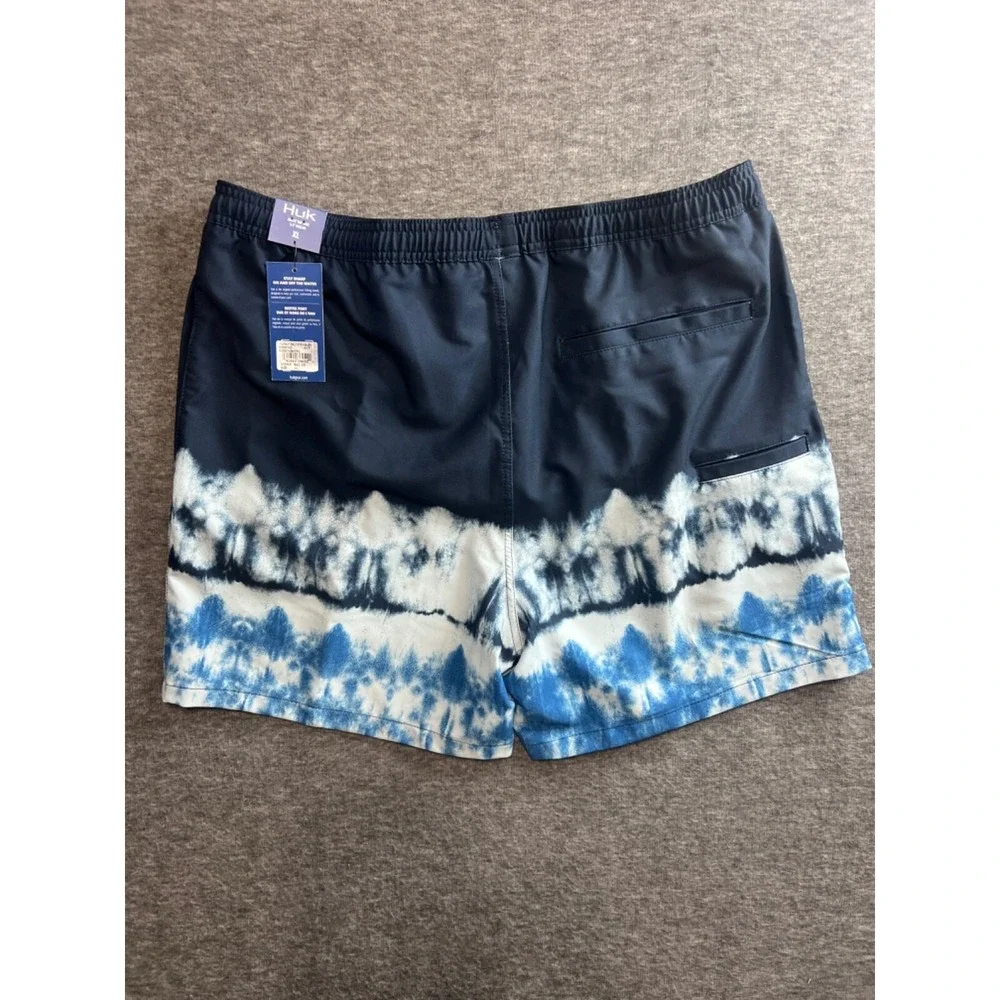 HUK Pursuit  Salt Dye Volley Blue Swim Trunks Mens Size XL 5.5